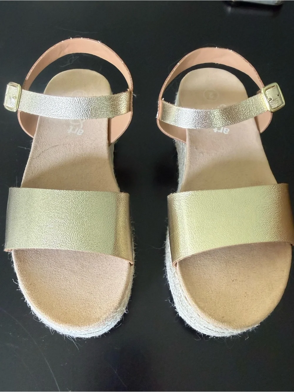 Girls gold sandals